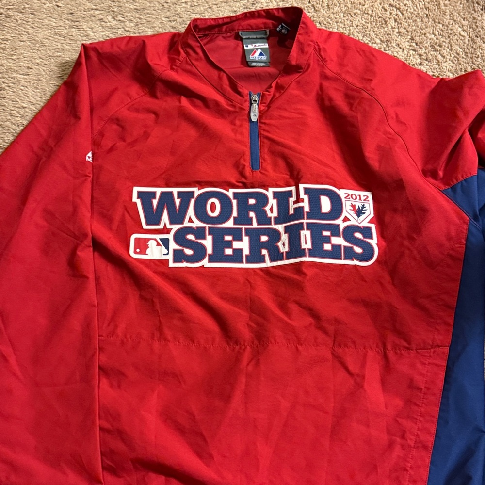 Majestic Throwback World Series 2012 Jacket 1/4 Zip -‎ L